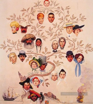 Norman Rockwell Painting - a family tree 1959 Norman Rockwell